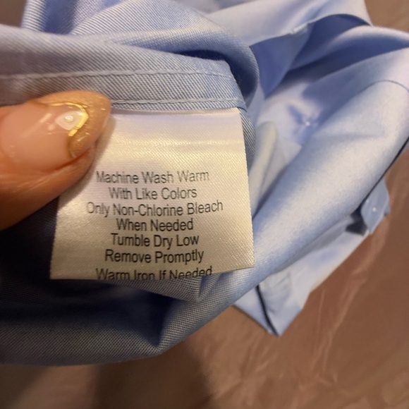 Jos. A. Bank Traditional Fit Light Blue 100% Cotton Dress Shirt Size 15.5-33 - Picture 6 of 9